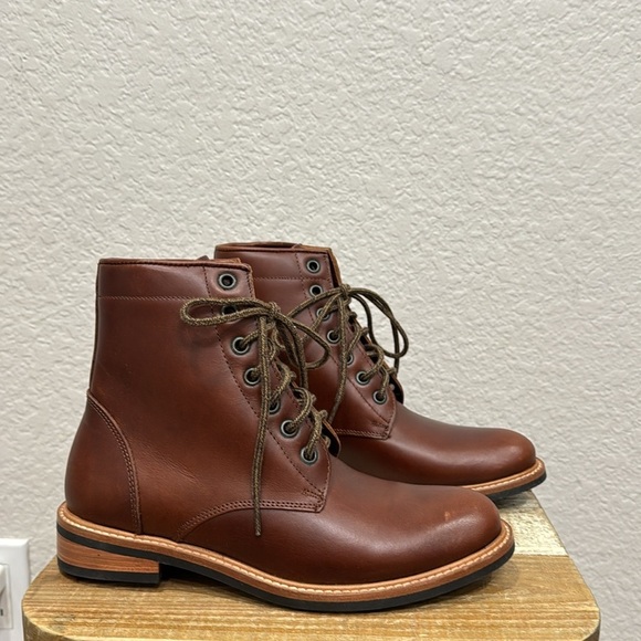 Nisolo Amalia Leather Combat Boots Brandy Size 6.5 - Picture 3 of 8